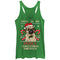Women's Lost Gods Ugly Christmas Pug & Candy Canes Racerback Tank Top