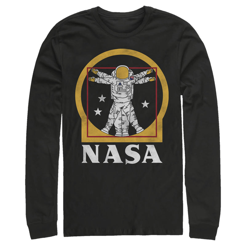 Men's NASA Da Vinci Astronaut Logo Long Sleeve Shirt