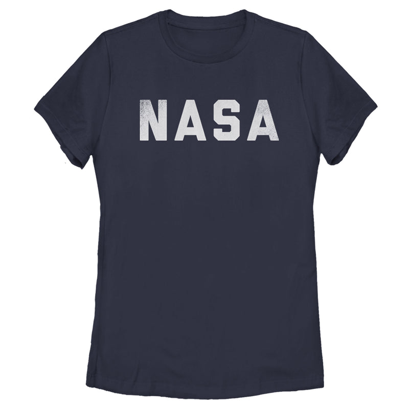 Women's NASA Flat Text Simple Logo T-Shirt