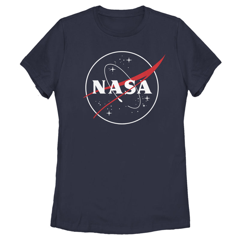 Women's NASA Outline Simple Logo T-Shirt