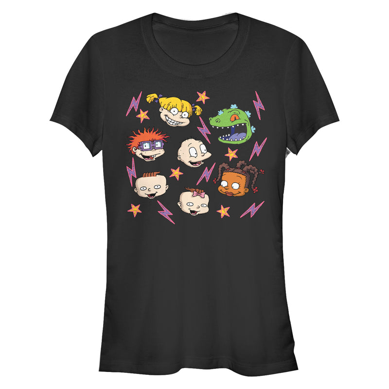 Junior's Rugrats Character Lightning Montage T-Shirt