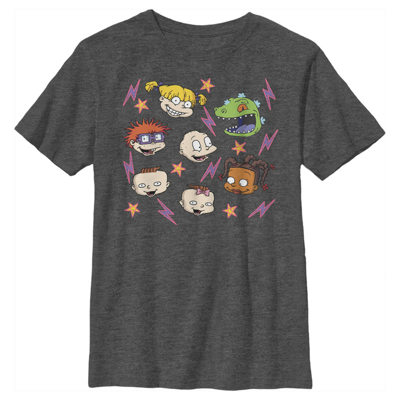 Boy's Rugrats Character Lightning Montage T-Shirt