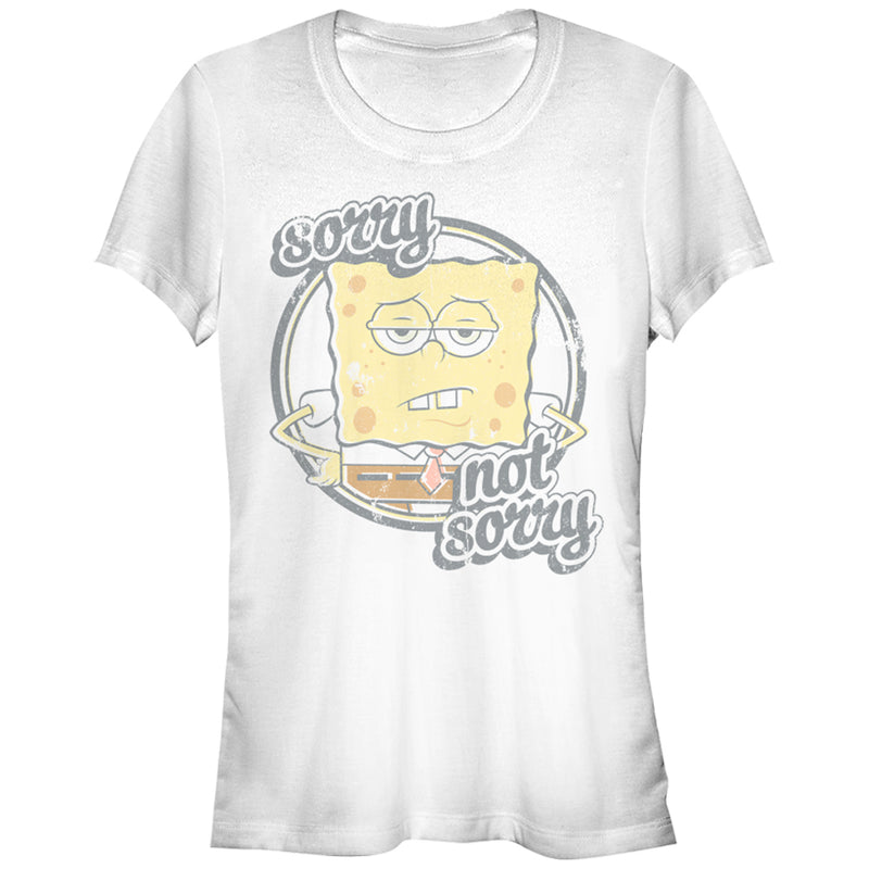 Junior's SpongeBob SquarePants Sorry Not Sorry T-Shirt