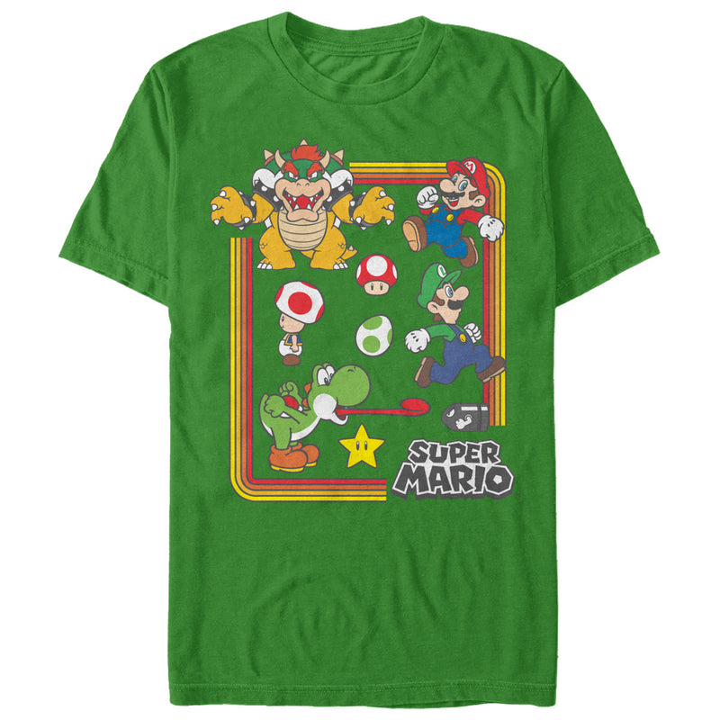 Men's Nintendo Super Mario Rainbow Frame T-Shirt