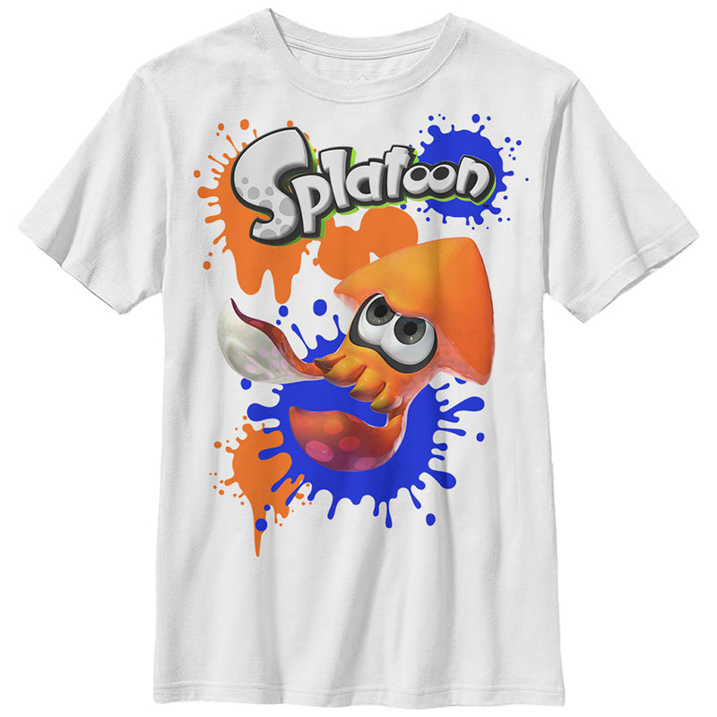 Boy's Nintendo Splatoon Orange Inkling Fight T-Shirt