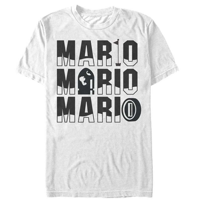 Men's Nintendo Mario Icon Repeat T-Shirt