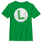 Boy's Nintendo Luigi Circle Icon T-Shirt