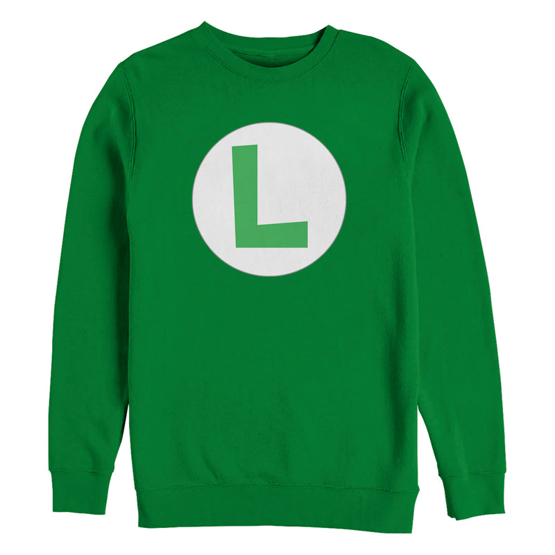 Men's Nintendo Luigi Circle Icon Sweatshirt