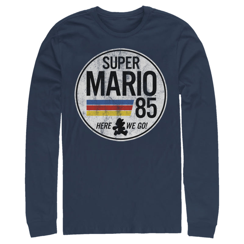 Men's Nintendo Super Mario Retro Rainbow Ring Long Sleeve Shirt