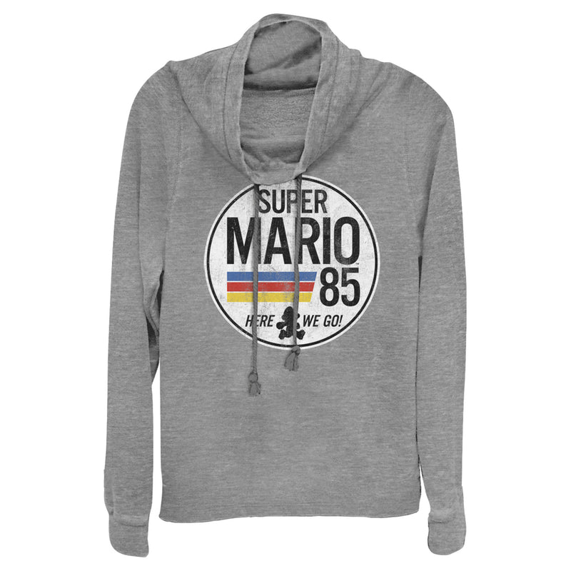 Junior's Nintendo Super Mario Retro Rainbow Ring Cowl Neck Sweatshirt