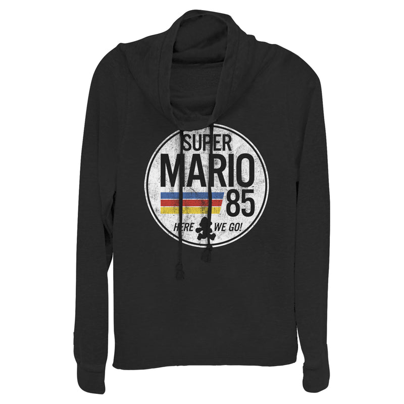 Junior's Nintendo Super Mario Retro Rainbow Ring Cowl Neck Sweatshirt