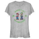 Junior's Nintendo Super Mario and Luigi St. Patrick's Not Wearing T-Shirt