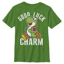 Boy's Nintendo Super Mario Yoshi St. Patrick's Good Luck Charm T-Shirt