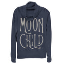 Junior's Peaceful Warrior Moon Child Cowl Neck Sweatshirt