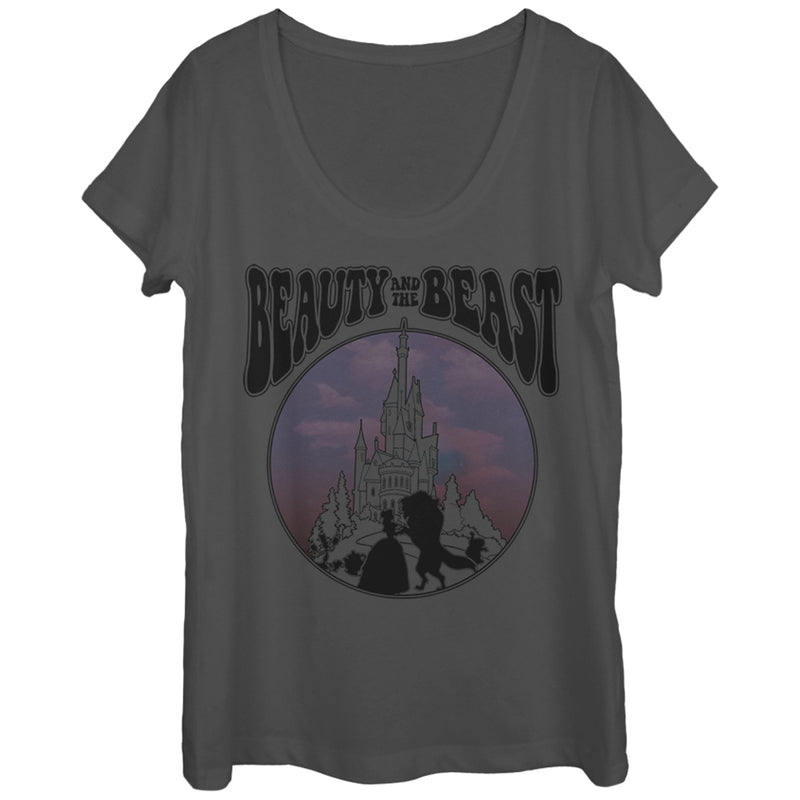 Women's Beauty and the Beast Castle Scoop Neck