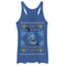 Women's Aladdin Ugly Christmas Genie Pattern Racerback Tank Top