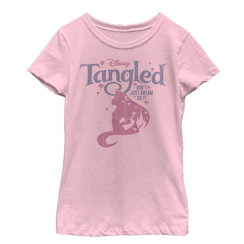 Girl's Tangled Rapunzel Silhouette T-Shirt