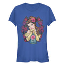 Junior's Beauty and the Beast Belle Rose Frame T-Shirt