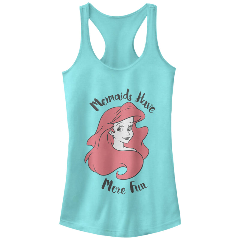 Junior's The Little Mermaid Ariel Mermaids Have Fun Racerback Tank Top