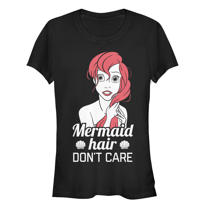 Junior's The Little Mermaid Ariel Mermaid Don't Care T-Shirt