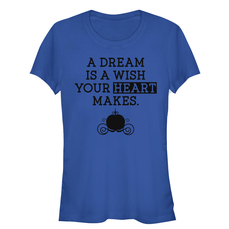 Junior's Cinderella A Dream Is a Wish Your Heart Makes T-Shirt