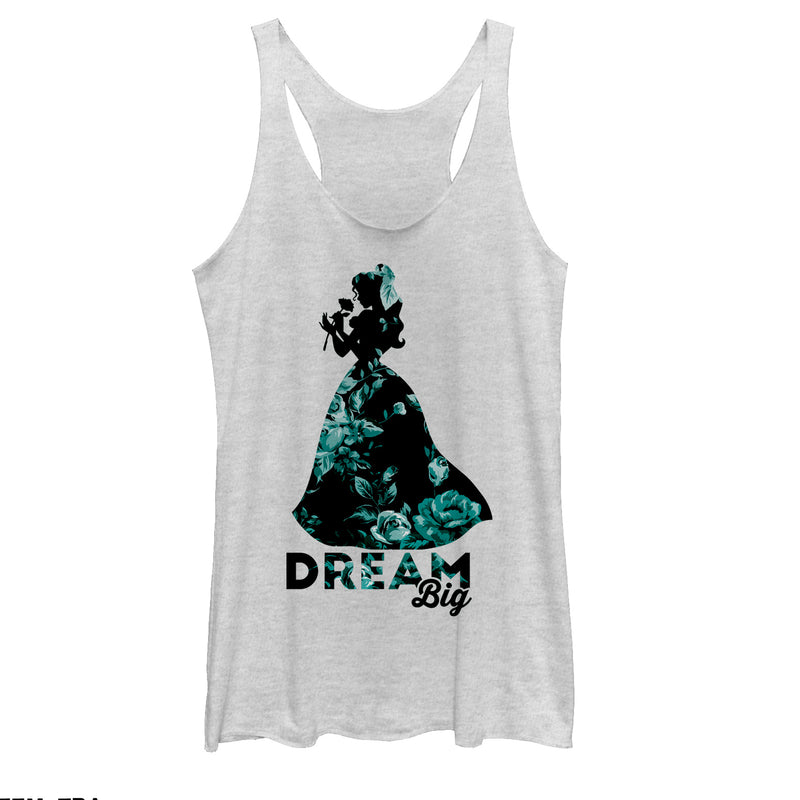 Women's Beauty and the Beast Belle Dream Big Floral Print Racerback Tank Top
