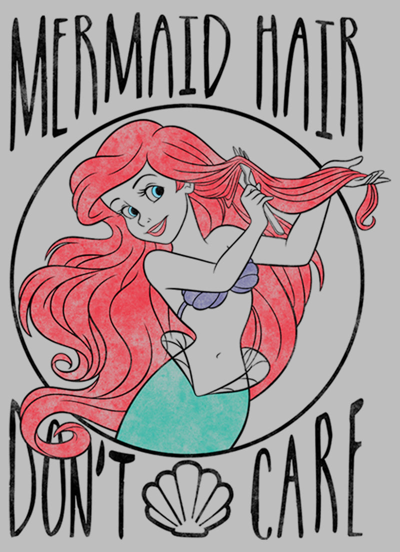 Women's The Little Mermaid Ariel Hair Don't Care Scoop Neck