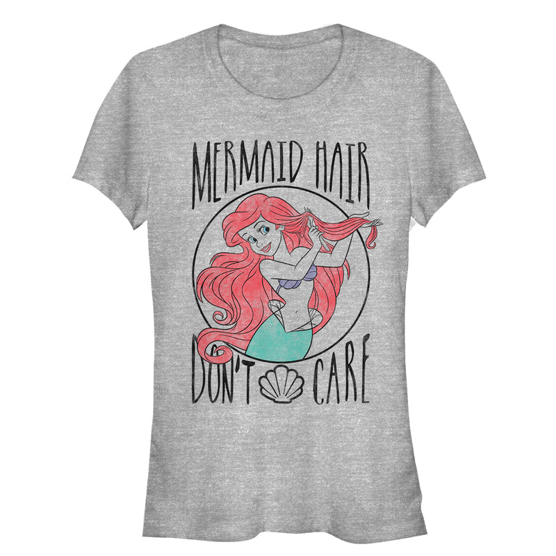Junior's The Little Mermaid Ariel Hair Don't Care T-Shirt