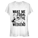 Junior's Sleeping Beauty Wake Me for Weekend T-Shirt