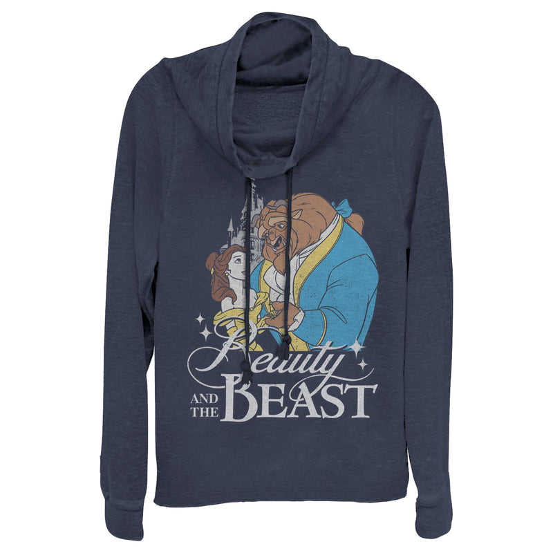 Junior's Beauty and the Beast Classic Cowl Neck Sweatshirt