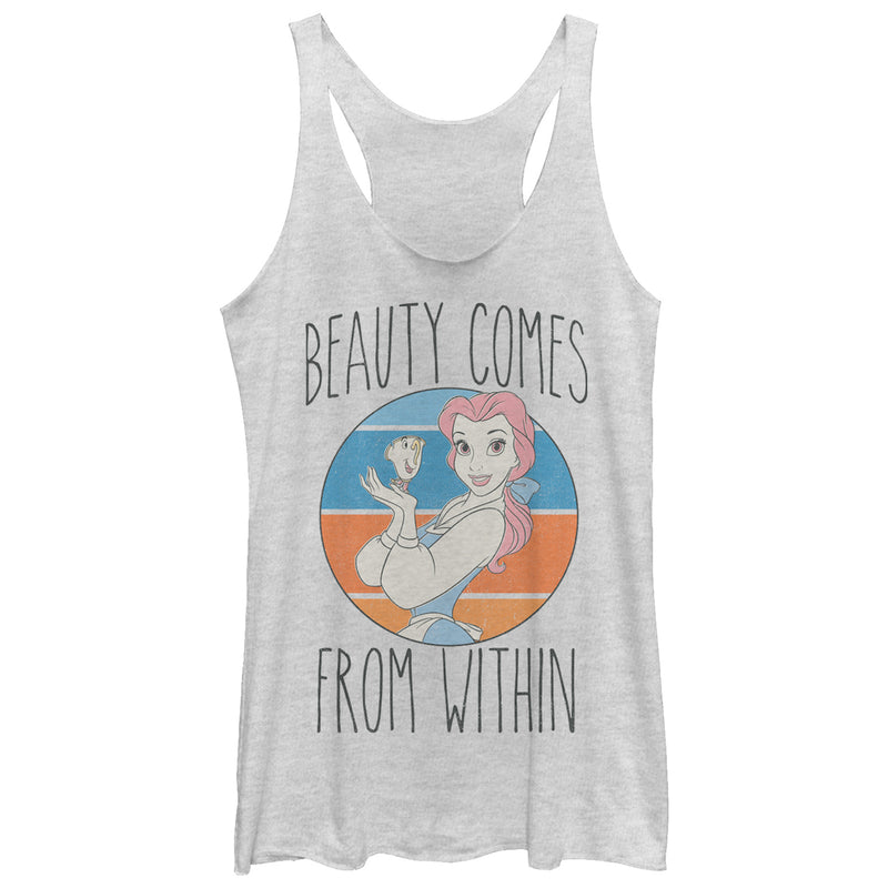Women's Beauty and the Beast Chip and Belle Racerback Tank Top