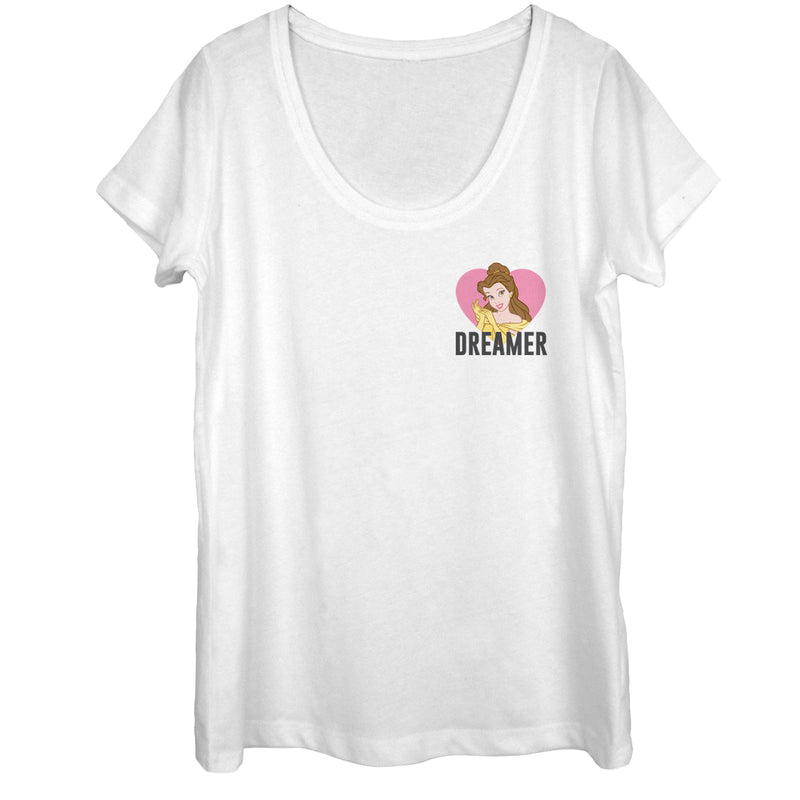 Women's Beauty and the Beast Dreamer Badge Scoop Neck