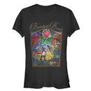 Junior's Beauty and the Beast Glass Window T-Shirt