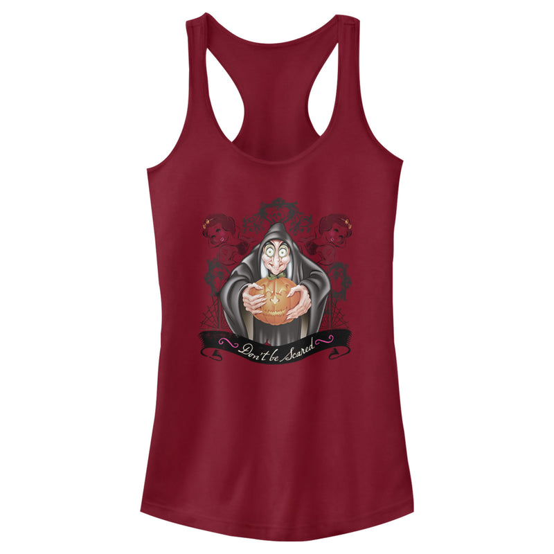 Junior's Snow White and the Seven Dwarfs Evil Queen Pumpkin Racerback Tank Top