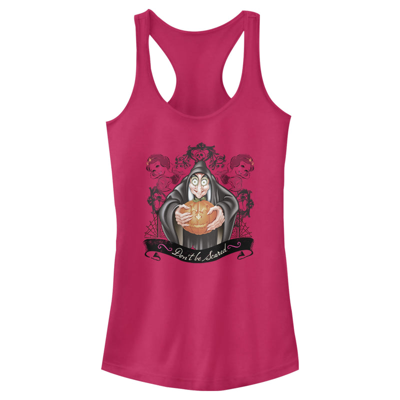 Junior's Snow White and the Seven Dwarfs Evil Queen Pumpkin Racerback Tank Top