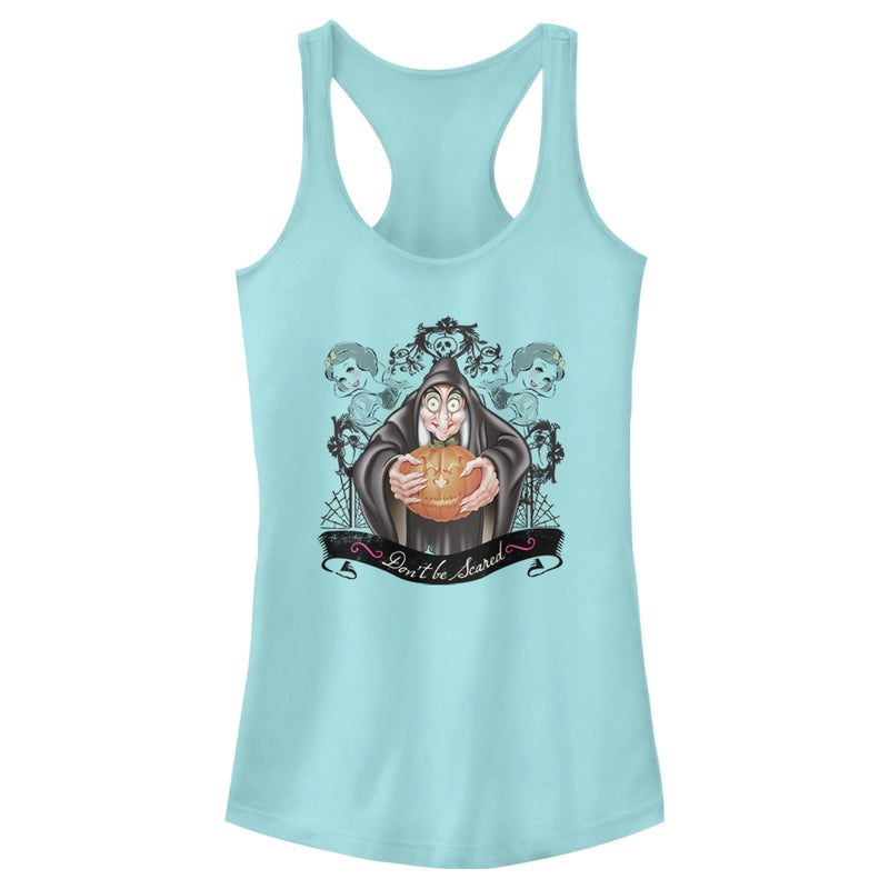 Junior's Snow White and the Seven Dwarfs Evil Queen Pumpkin Racerback Tank Top