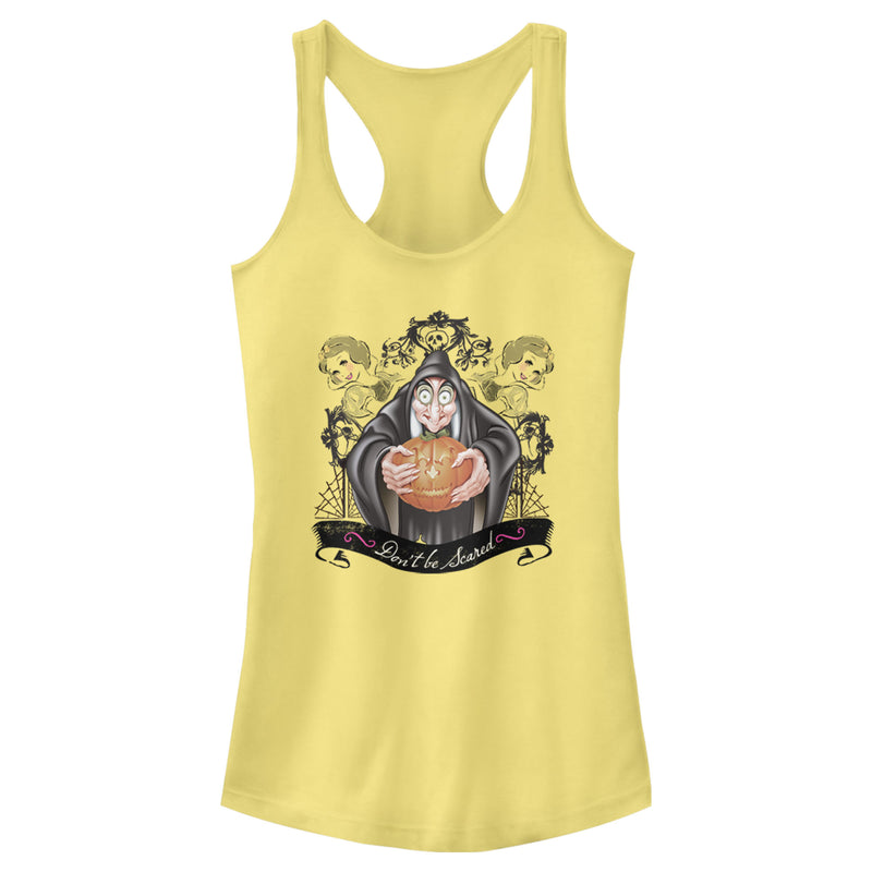 Junior's Snow White and the Seven Dwarfs Evil Queen Pumpkin Racerback Tank Top