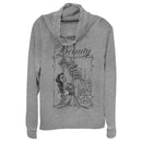 Junior's Beauty and the Beast Belle Book Tower Cowl Neck Sweatshirt