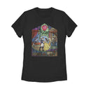 Women's Beauty and the Beast Stained Glass T-Shirt