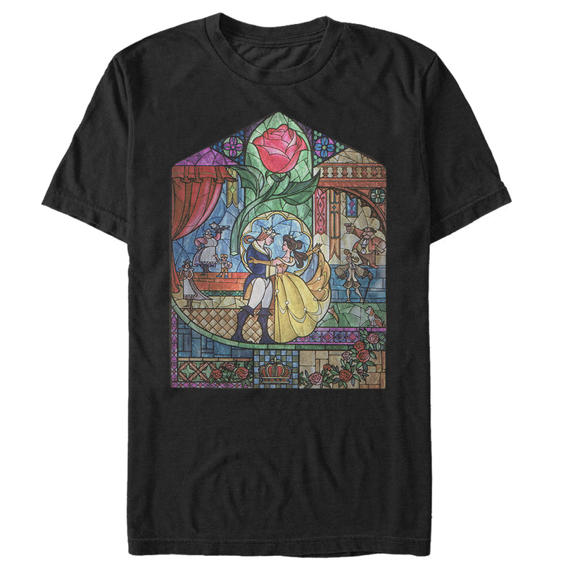 Men's Beauty and the Beast Stained Glass T-Shirt