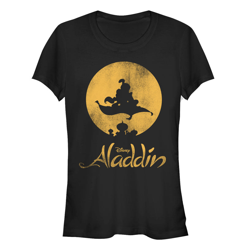 Junior's Aladdin Magic Carpet Ride Silhouette T-Shirt