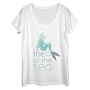 Women's The Little Mermaid Ariel Heart of Sea Scoop Neck