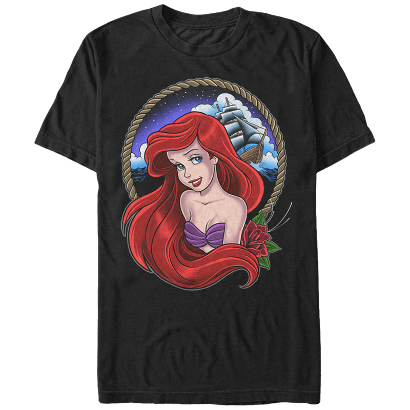 Men's The Little Mermaid Ariel Rope Frame T-Shirt