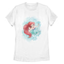 Women's The Little Mermaid Ariel Watercolor Print T-Shirt