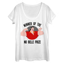 Women's Beauty and the Beast Gaston No Belle Prize Scoop Neck