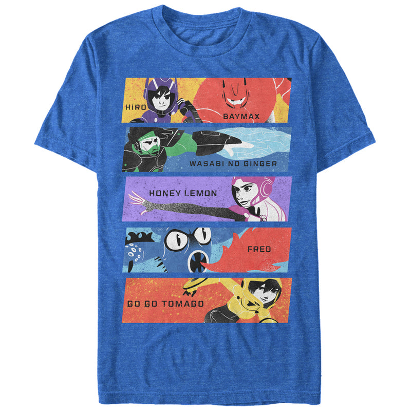 Men's Big Hero 6 Superhero Team Panels T-Shirt