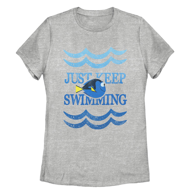 Women's Finding Dory Keep Swimming Waves T-Shirt