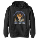 Boy's Lion King Scar Surrounded By Idiots Sunset Pull Over Hoodie