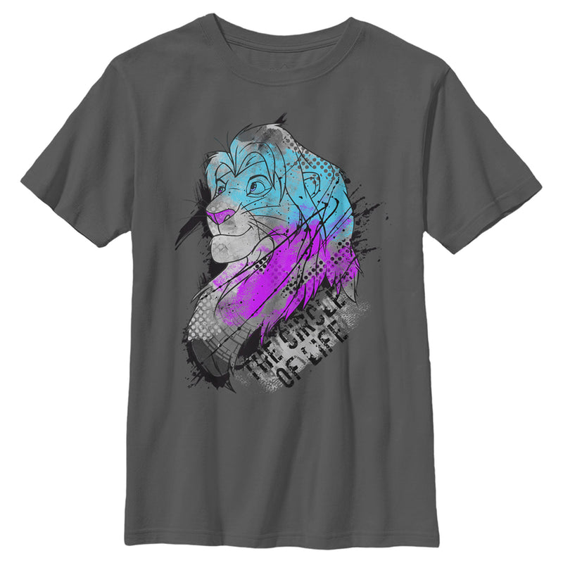 Boy's Lion King Simba Splatter Art T-Shirt