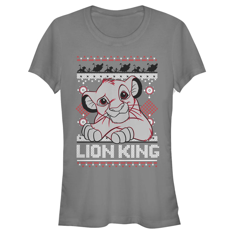 Junior's Lion King Ugly Christmas Simba T-Shirt